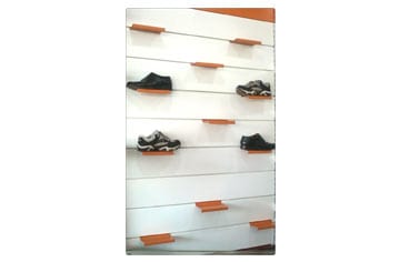 Metal Slat Wall Shoe Rack In Bhati